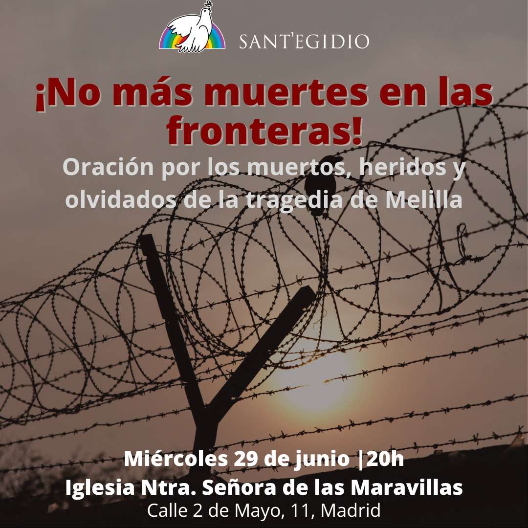 Sant'Egidio. Oración víctimas Melilla-Nador. Migraciones.