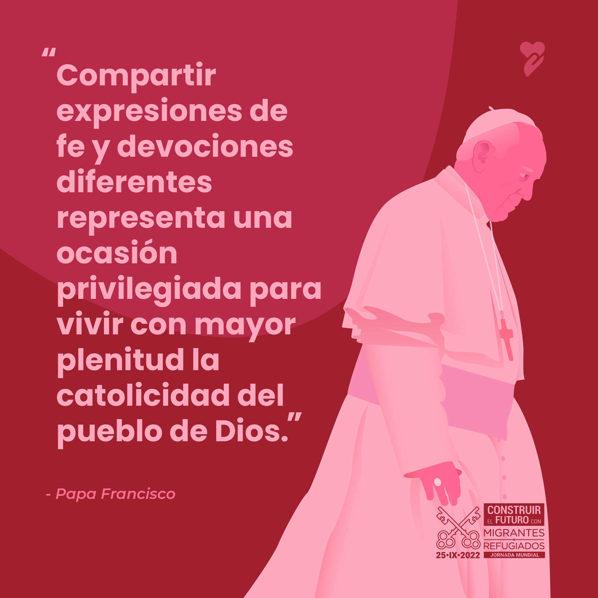 Jornada Mundial del Migrante y el Regugiado. Materiales tema 5: "Crecer juntos como Iglesia". Francisco.