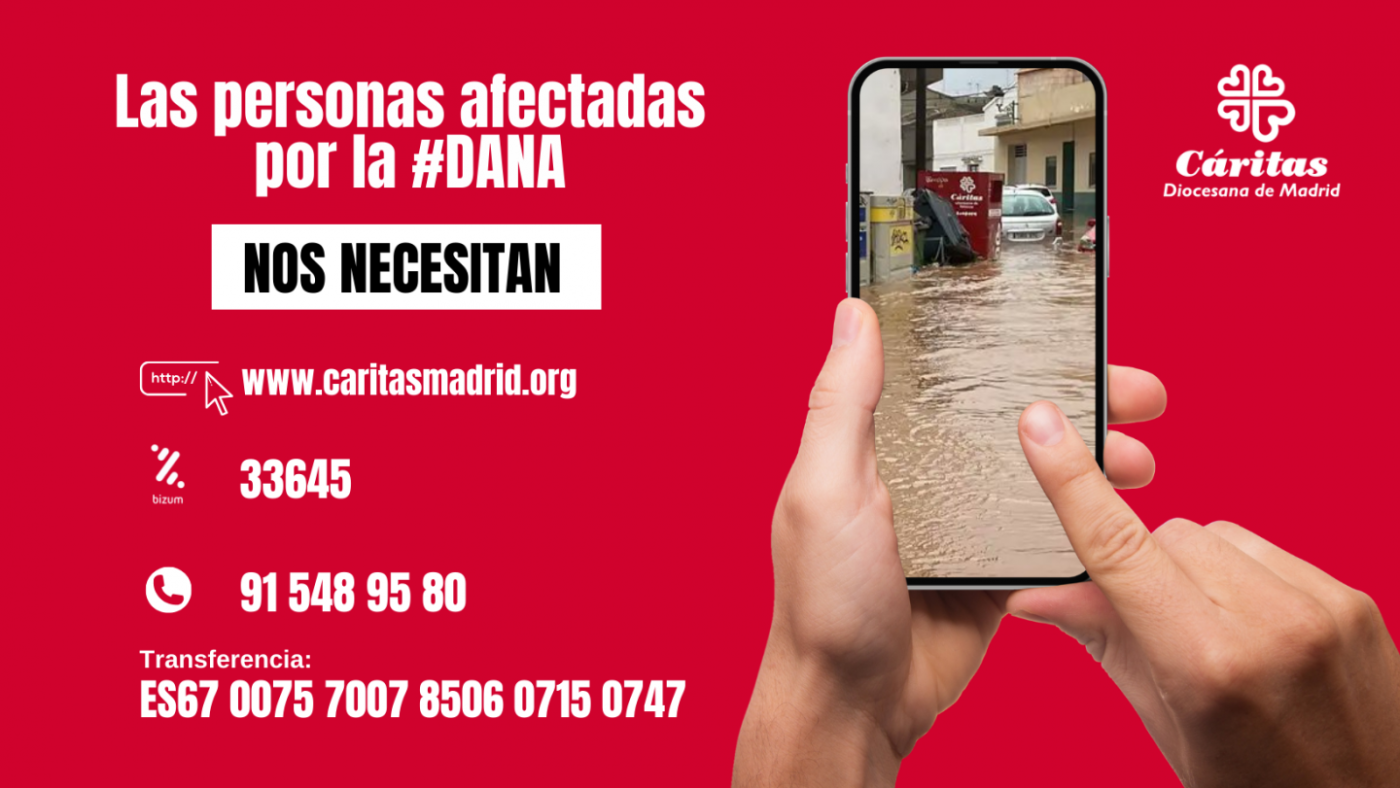 Cáritas Madrid. Apoyo a las personas afectadas por la DANA.