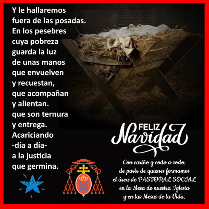 Navidad 2024 - ÁREA DE PASTORAL SOCIAL DE NUESTRA ARCHIDIÓCESIS DE MADRID (Vicaría)